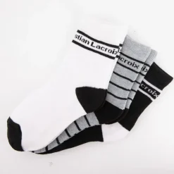 Hot Lot de 3 paires de chaussettes couleur unie et à rayures coton Enfant Enfant Chaussettes