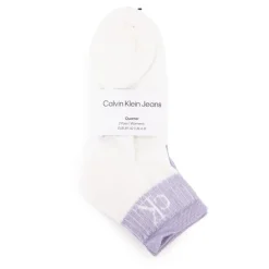 New Lot de 2 paires de chaussettes Blanches & Lilas Femme Femme Chaussettes