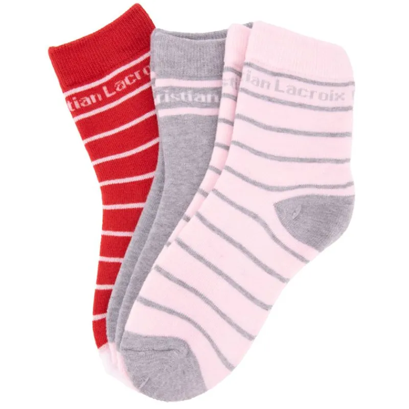 Online Lot de 3 paires de chaussettes colorées à rayures Enfant Enfant Chaussettes