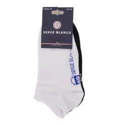 Outlet Lot de 3 paires de chaussettes basses avec logo coton Homme Homme Chaussettes