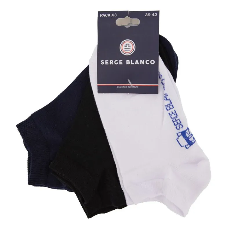 Outlet Lot de 3 paires de chaussettes basses avec logo coton Homme Homme Chaussettes
