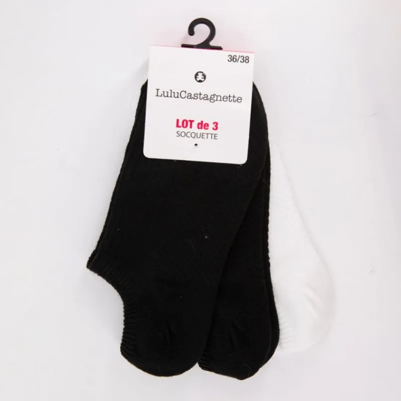 Hot Lot de 3 paires de socquettes lalita Femme Femme Lingerie|Chaussettes