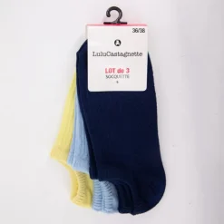 Clearance Lot de 3 paires de socquettes lalita Femme Femme Lingerie|Chaussettes