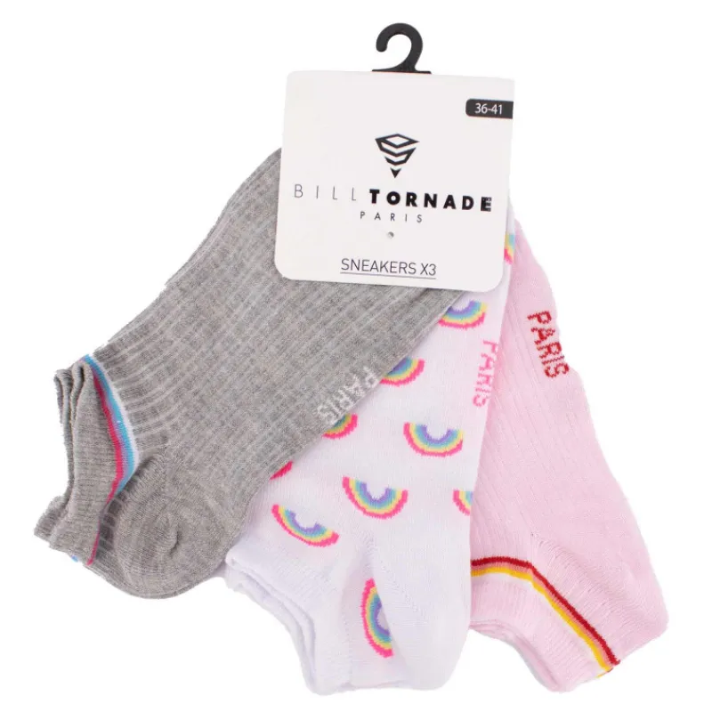 Best Lot de 3 paires de socquettes sneakers t36-41 fant 11088 Femme Femme Chaussettes|Vetements De Sports Femme