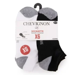 Discount Lot de 6 paires de socquettes Dali Bicolores Homme Homme Chaussettes