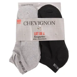 Lot de 6 socquettes en coton Taille 39-46 Femme Chaussettes