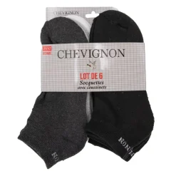 Sale Lot de 6 socquettes en coton Taille 39-46 Femme Chaussettes