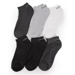 Sale Lot de 6 socquettes en coton Taille 39-46 Femme Chaussettes