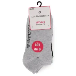 Discount Lot de 6 socquettes pepita t 36/38 - 39/41 Femme Femme Chaussettes