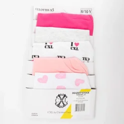 Online Lot de culotte x5 imprimé coeurs tons de roses et gris Enfant Enfant Culotte, Shorty