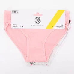 Hot Lot de culottes cotons x 3 motif coeurs tons de s Fille Enfant Culotte, Shorty