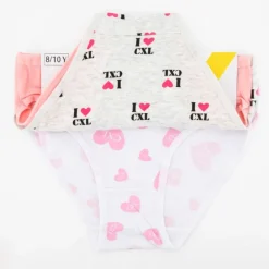Hot Lot de culottes cotons x 3 motif coeurs tons de s Fille Enfant Culotte, Shorty
