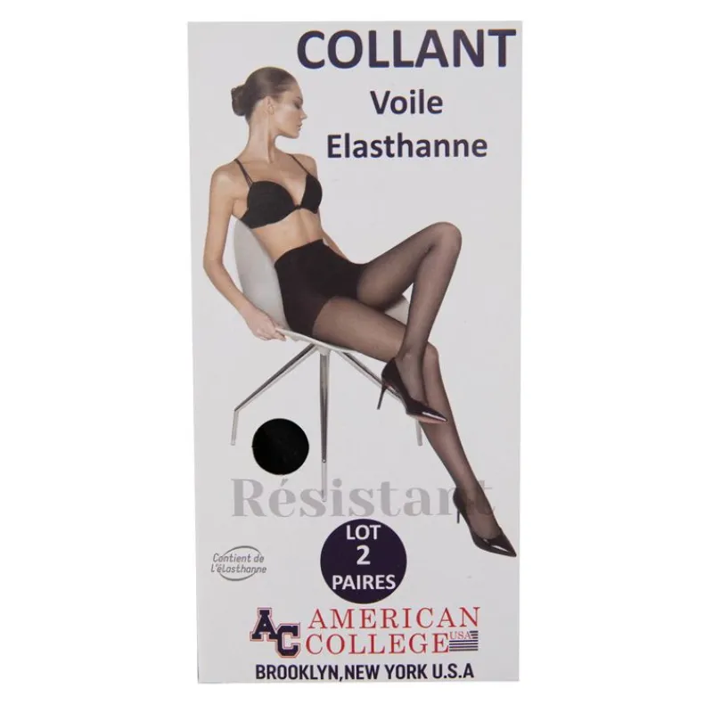 Online Lot x2 collants voile Femme Femme Collant, Bas