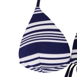 Best Maillot de bain 2 pièces rayures bleu et blanc Femme Femme Maillot De Bain