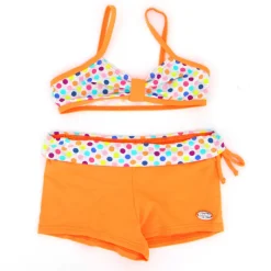 Discount Maillot de bain pois multicolore 2 piéces Enfant Enfant Maillot De Bain