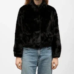 Clearance Manteau fourrure black h25bina f Femme Femme Veste, Doudoune, Manteau