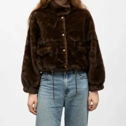 Manteau fourrure coffee h25best f Femme Femme Veste, Doudoune, Manteau