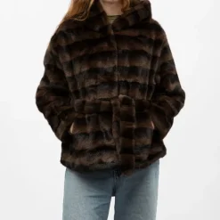 Outlet Manteau fourrure white h25bonbo Femme Femme Veste, Doudoune, Manteau