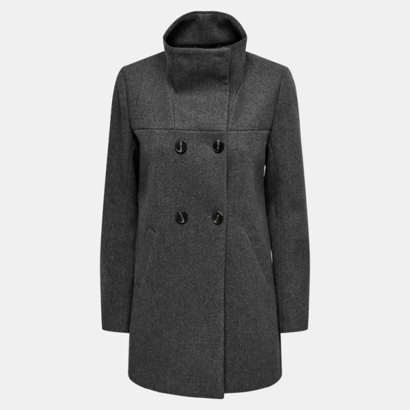 Manteau mi long blake col à revers Femme Femme Veste, Doudoune, Manteau