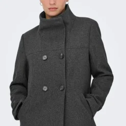 Manteau mi long blake col à revers Femme Femme Veste, Doudoune, Manteau