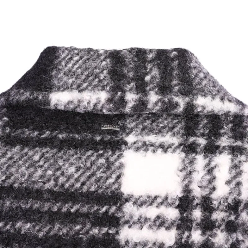 Discount Manteau sastya à carreaux et blanc Femme Femme Veste, Doudoune, Manteau