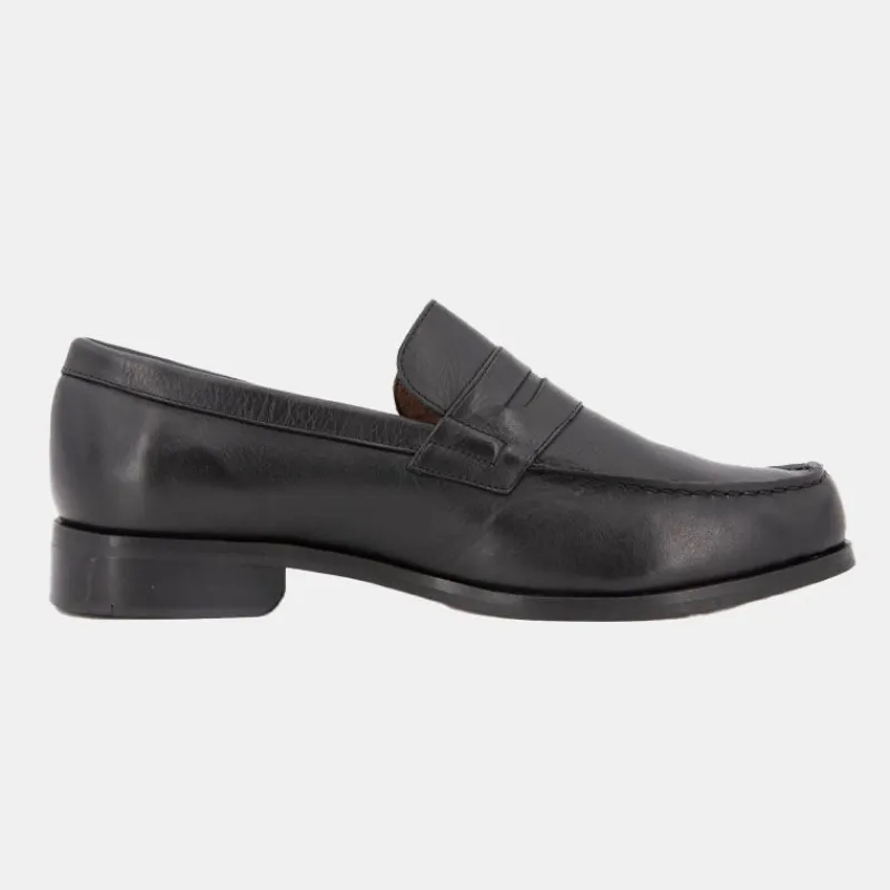 Outlet Mocassin cuir lisse couleur unie Homme Homme Chaussures De Ville|Mocassins