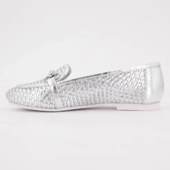 Discount Mocassin cuir tissé cherry avec boucle Femme Femme Derbies, Mocassins