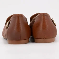 Online Mocassin cuir tissé cherry avec boucle Femme Femme Derbies, Mocassins