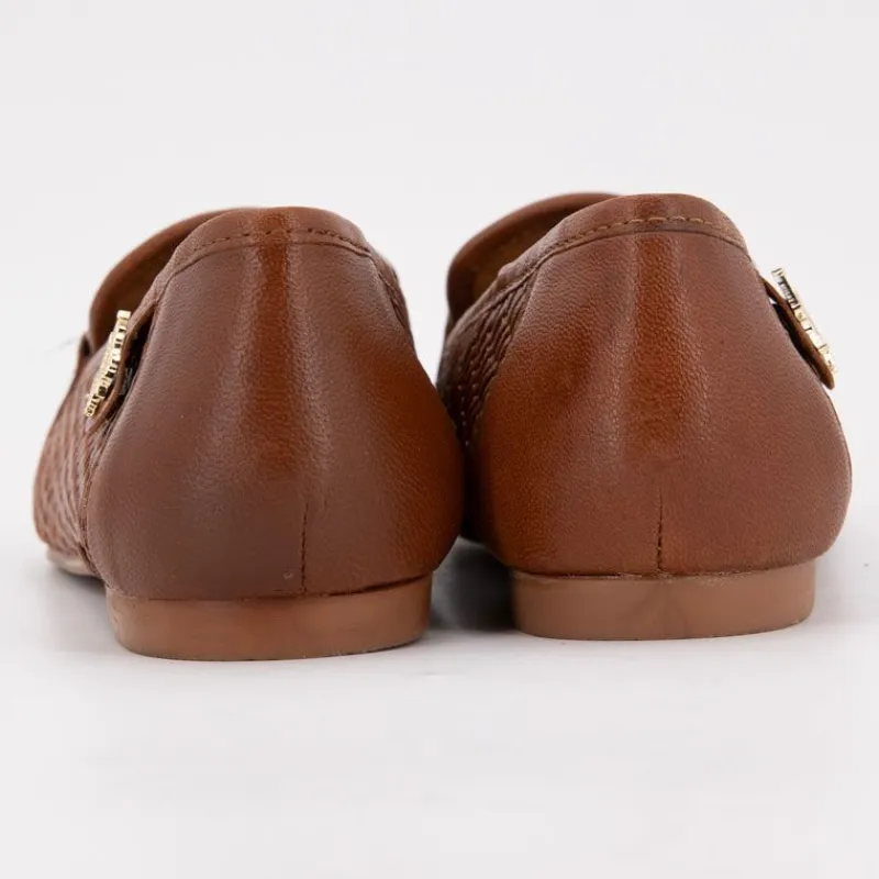 Online Mocassin cuir tissé cherry avec boucle Femme Femme Derbies, Mocassins