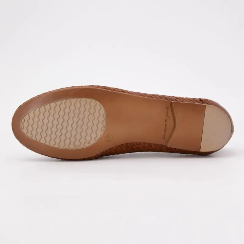 Online Mocassin cuir tissé cherry avec boucle Femme Femme Derbies, Mocassins