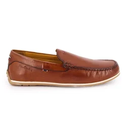 Best Mocassins cognac en cuir lisse semelle fine Homme Homme Mocassins|Chaussures De Ville