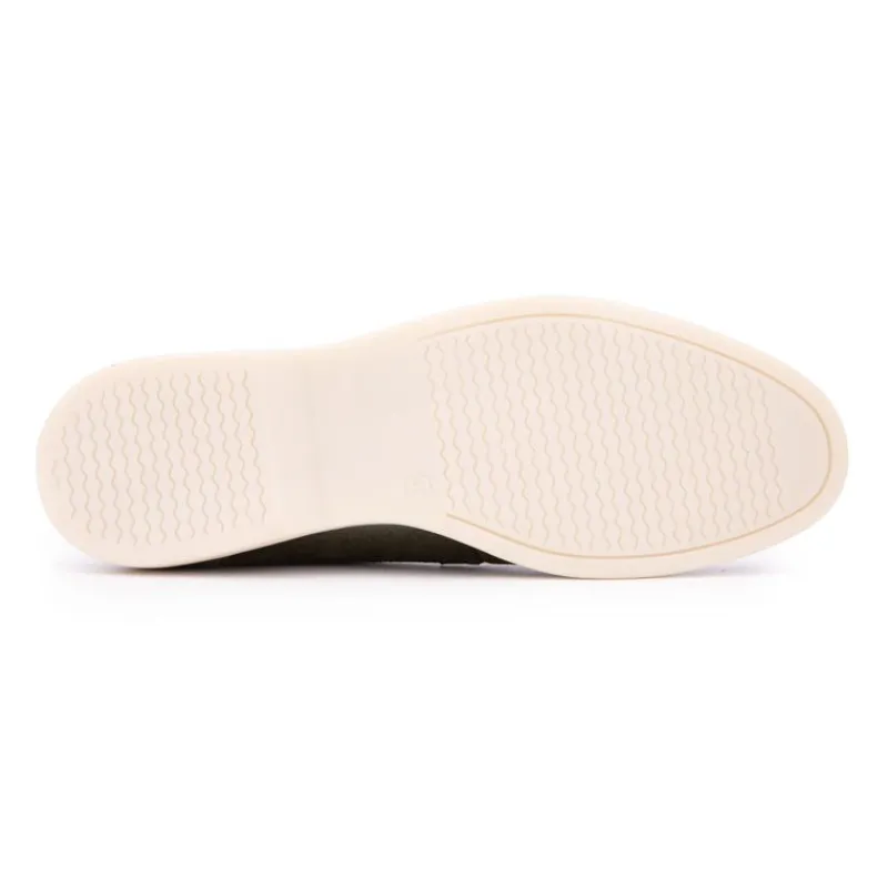 Clearance Mocassins cuir daim semelle blanche avec surpiqure blanche Homme Homme Mocassins