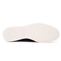 Clearance Mocassins cuir daim semelle blanche avec surpiqure blanche Homme Homme Mocassins