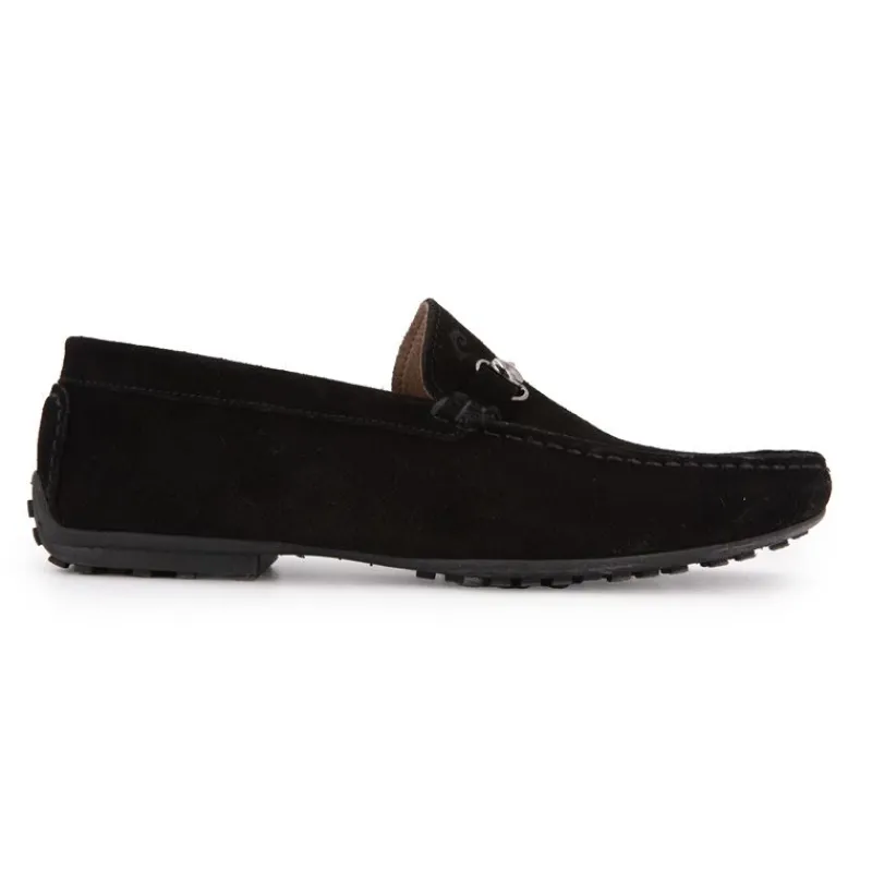 Outlet Mocassins en daim avec détail métallique Homme Homme Mocassins