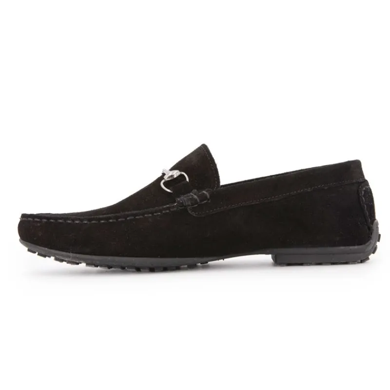 Outlet Mocassins en daim avec détail métallique Homme Homme Mocassins