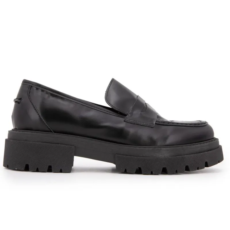 Mocassins es cuir semelle épaisse Femme Femme Derbies, Mocassins