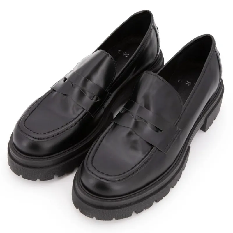 Mocassins es cuir semelle épaisse Femme Femme Derbies, Mocassins