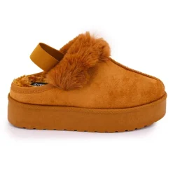 Mule fourree elastique derriere olympe Femme Femme Tongs, Mules