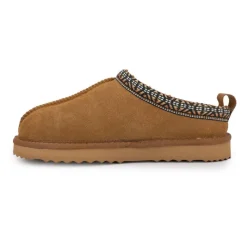 Outlet Mule fourrure bande liseré ethnique Femme Femme Tongs, Mules