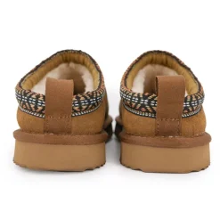 Outlet Mule fourrure bande liseré ethnique Femme Femme Tongs, Mules