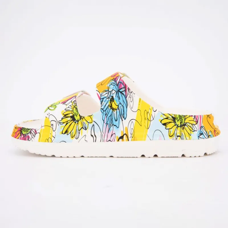 New Mule nuon bleu/multycolor 36/41 Femme Femme Tongs, Mules