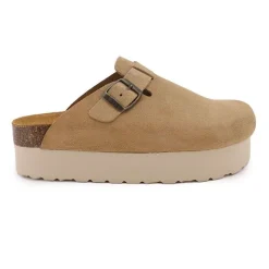 New Mule suède plateforme miley Femme Femme Tongs, Mules