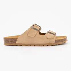 Online Mules à boucles cuir Femme Femme Tongs, Mules