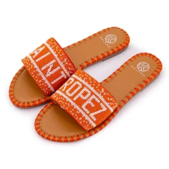 Best Mules avec bride à perles inscription saint tropez Femme Femme Tongs, Mules