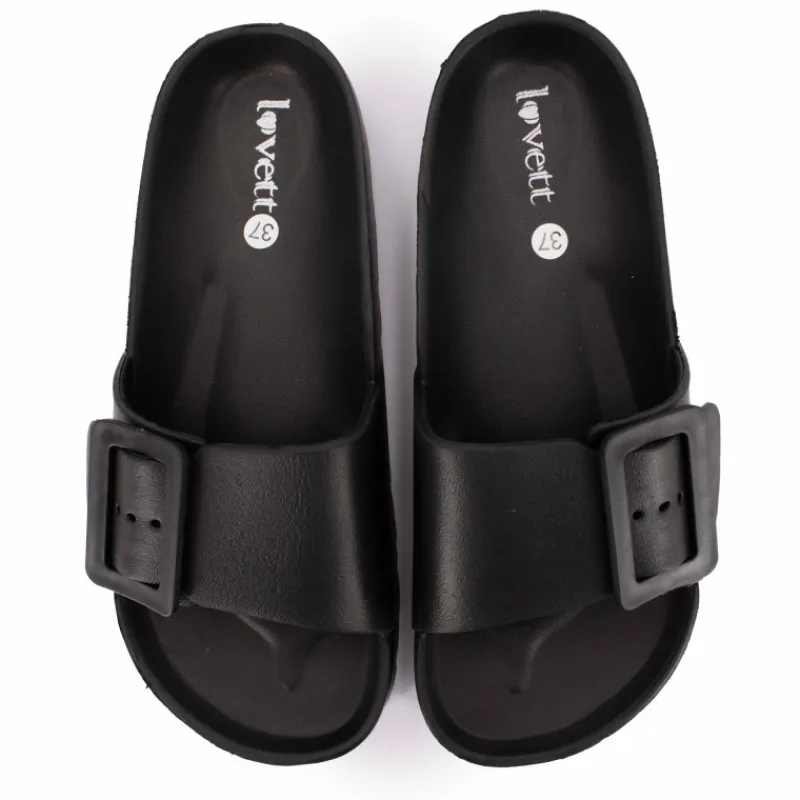 Hot Mules avec grande boucle Femme Femme Tongs, Mules