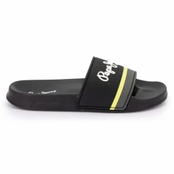 Discount Mules Black bandes jaune et grise t40/45 Homme Homme Tongs, Mules, Sandales