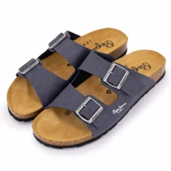 New Mules boucle plate double bride uni Homme Homme Tongs, Mules, Sandales