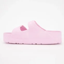 Clearance Mules compensées avec boucles Femme Femme Tongs, Mules