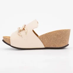 New Mules compensées soleil avec bijoux Femme Femme Tongs, Mules