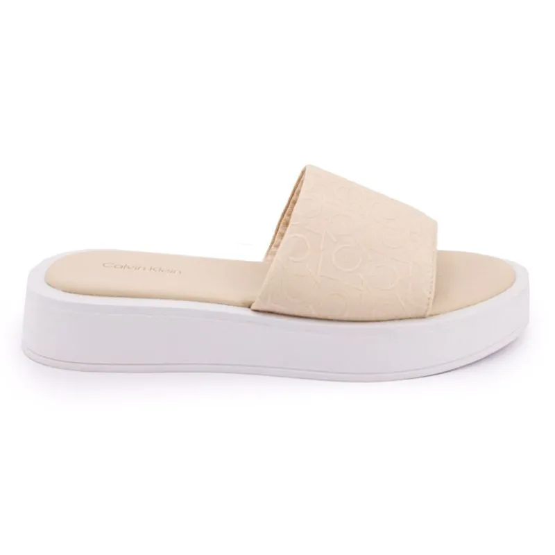 Outlet Mules coton avec monogramme basses Femme Femme Tongs, Mules